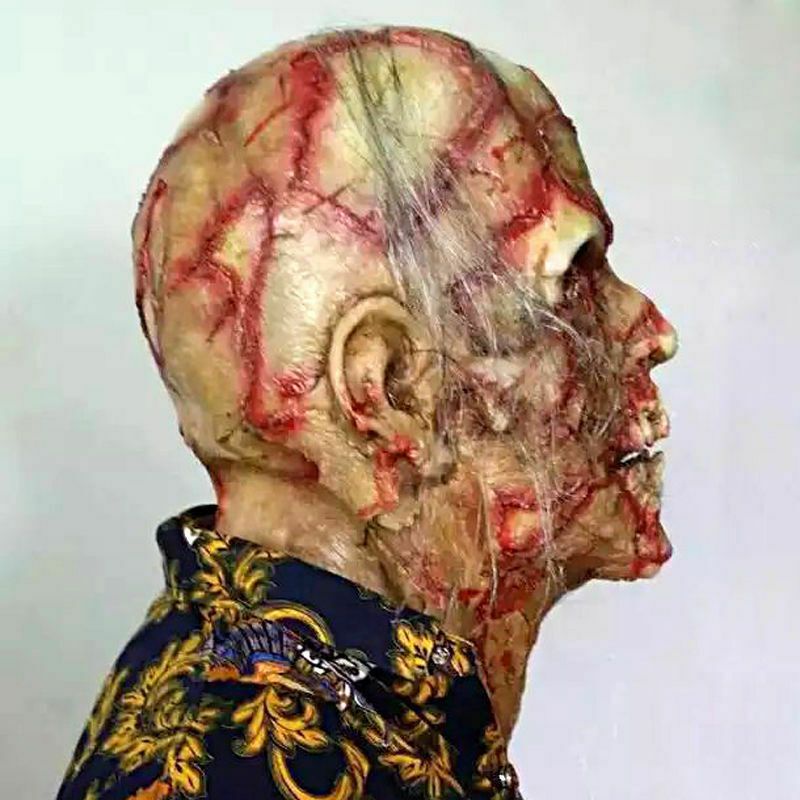 Mặt nạ Zombie Halloween Người lớn Cao su đẫm máu Đáng sợ Cực kỳ ghê tởm Mặt nạ kinh dị toàn mặt