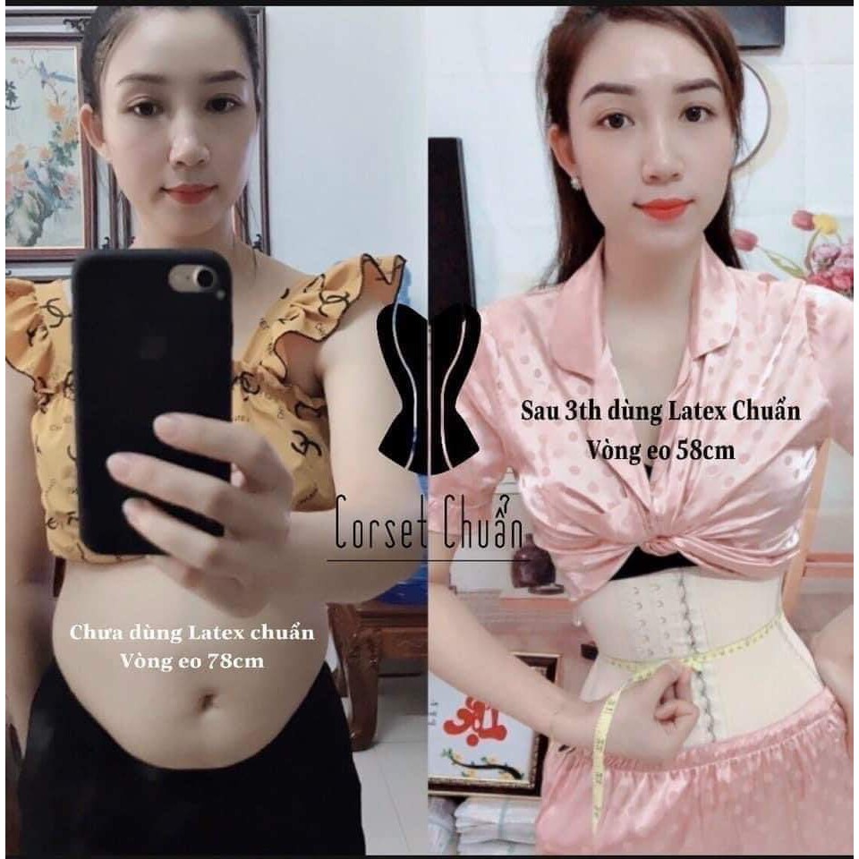 Ảnh Đai Nịt Bụng Latex Corset Chuẩn Chính Hãng Hy Lạp Lưới (Màu Nude) -Tặng ngay 1 áo liner 100k 1