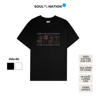 Áo thun unisex In cao cấp hình TỨ QUÂN TỬ (TÙNG CÚC TRÚC MAI) form basic 100% cotton premium SOUL OF A NATION