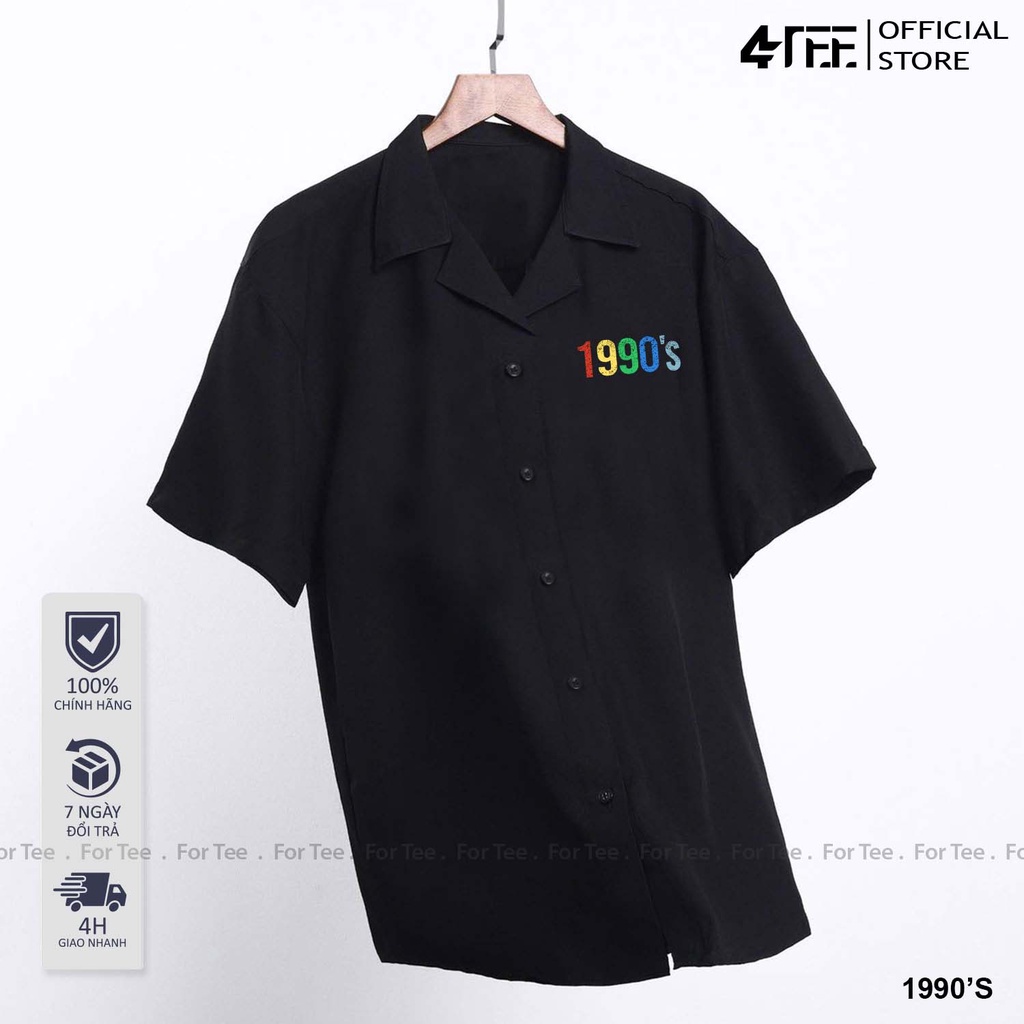 Áo sơ mi NGỰC  Basic Unisex form rộng , cổ vest - 1990