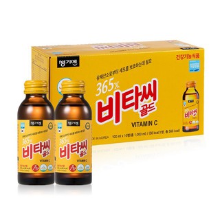 Nước Uống Bổ Sung Vitamin C 365 Hàn Quốc Hỗ Trợ Tăng Lực, Tăng Sức Đề Kháng, Giải Khát Ngày Hè ( 100 ml x 10 chai )