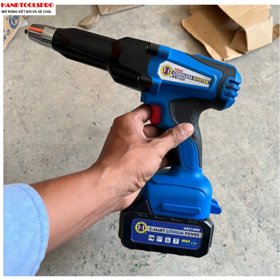 21V Máy rút đinh River dùng pin 2.4-6.3mm C-MART W0036 | Shopee Việt Nam