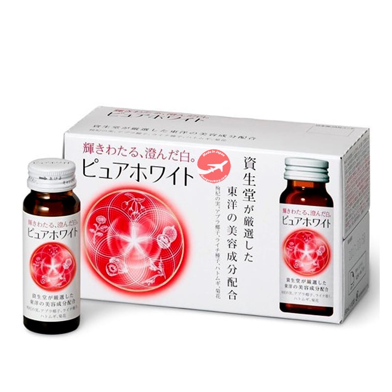 Nước Uống Đẹp Da Collagen Shiseido Pure White Nhật Bản Hỗ Trợ Trắng Da Tự Nhiên (10 Lọ X 50ml)