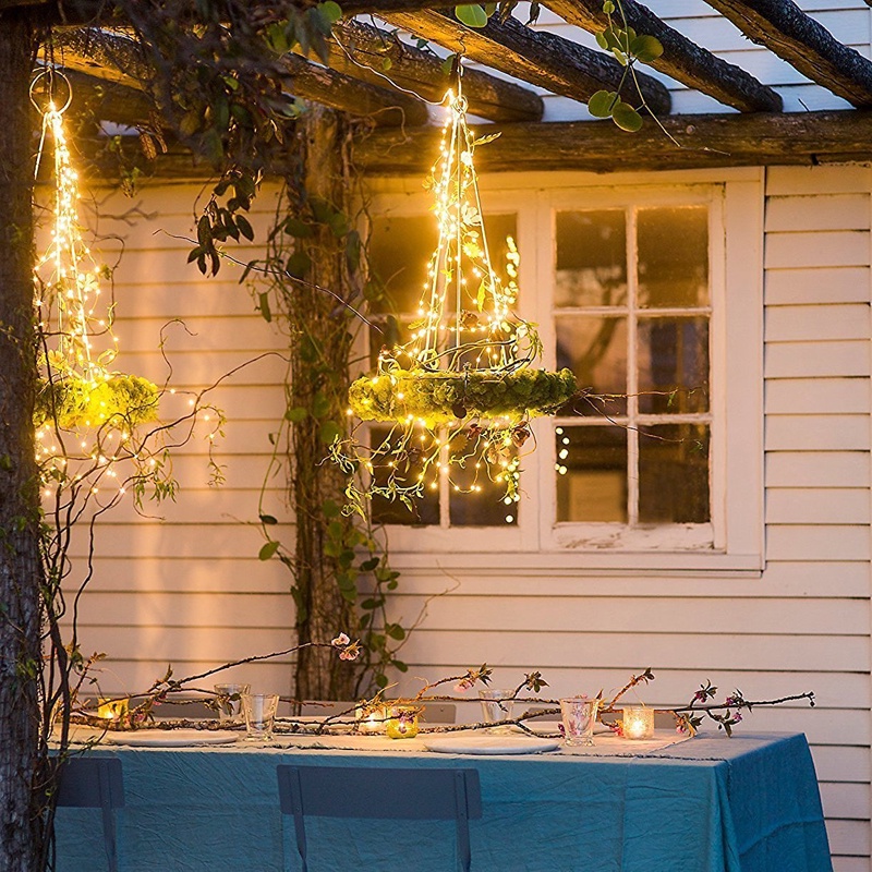 Dây đèn led đom đóm fairy light có chế độ nháy 2m/3m trang trí decor - Kem Shop K19