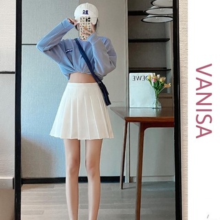 Chân váy tennis xếp ly nữ tenis xòe ngắn xám đen trắng bigsize có quần trong VANISA CV019