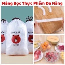 ⭐ 100 CHIẾC ⭐ Màng Bọc Thực Phẩm Có Chun Co Dãn Tái Sử Dụng có kèm túi gấu - siêu tiện lợi
