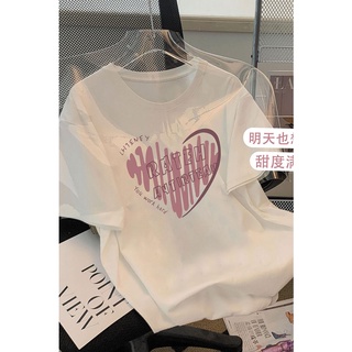 Áo thun HIIXIIVI 100% cotton tay ngắn cổ tròn in hình thời trang mùa hè phong cách Hàn Quốc 2022 dành cho nữ