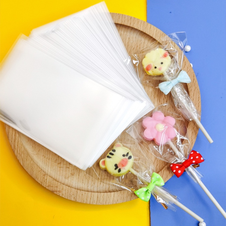 Set 100 túi nhựa trong suốt đựng kẹo mút tiện dụng