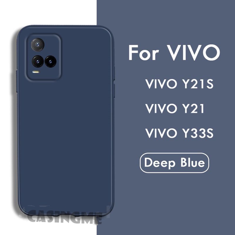 Ốp điện thoại silicon dẻo mềm hình vuông chống sốc bảo vệ Camera cho Vivo Y33s Y21s Y21 Y 33 21 S