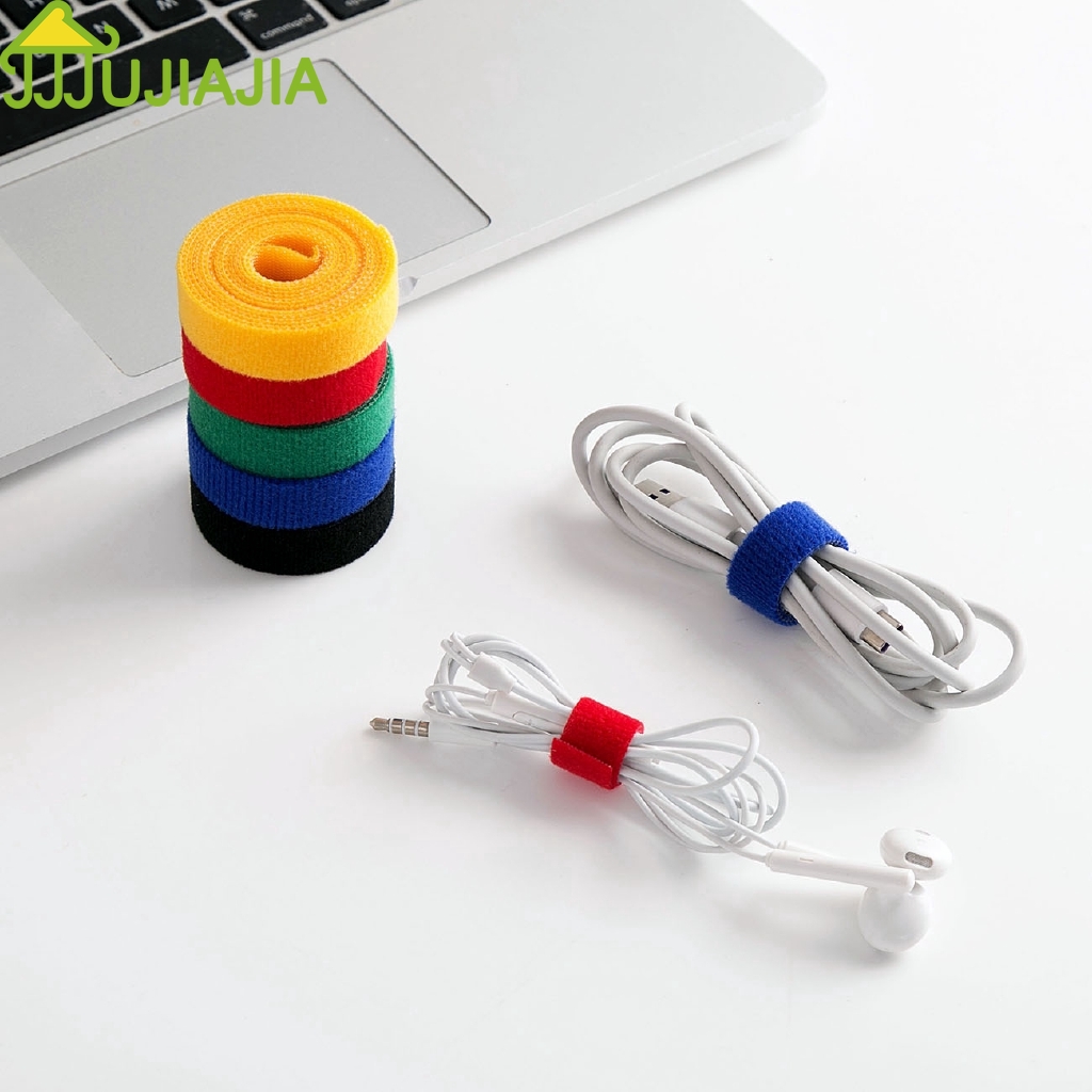 Ảnh Set 3 Cuộn/10 Dây Quấn Cố Định Cáp Sạc JUJIAJIA Có Quai Dán Tiện Dụng 1