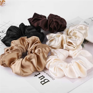 Dây thun cột tóc đuôi ngựa bằng lụa satin màu trơn