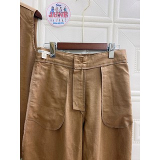 JUNE S15 - Sét bộ Linen Áo sơ mi sát nách và quần Baggy. Hàng thiết kế cao cấp. CÓ SIZE LỚN