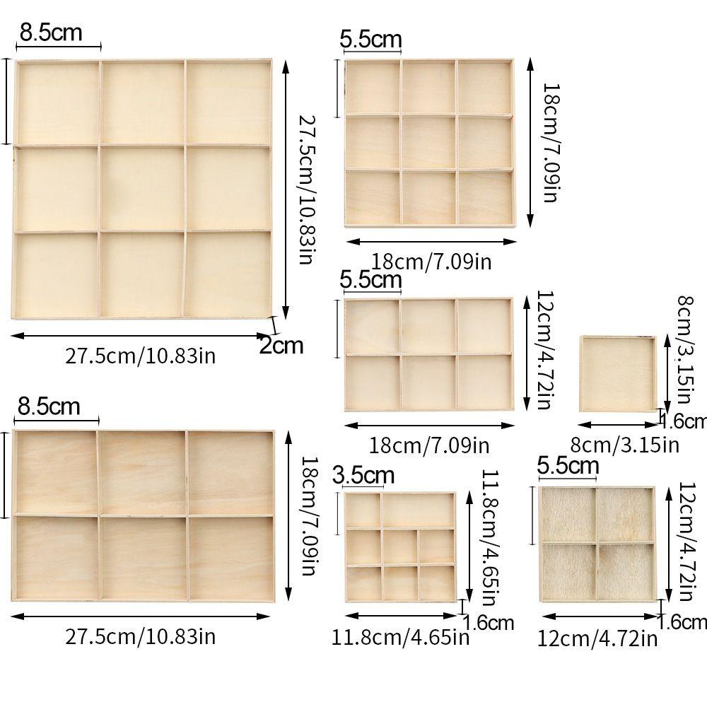 BAMBOOB Chậu Hoa Khay Gỗ Dụng Cụ Mỹ Phẩm Lưu Trữ Trang Sức Hiển Thị Pallet Chia Ngăn Kéo Để Bàn Sắp Xếp