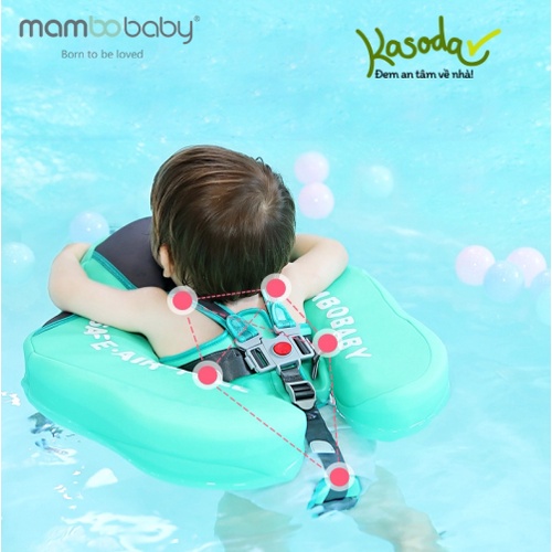 Phao bơi không bơm hơi PHAO NGỰC cho bé từ 3 tháng 1 2 tuổi phao chống lật đai an toàn Mambobaby