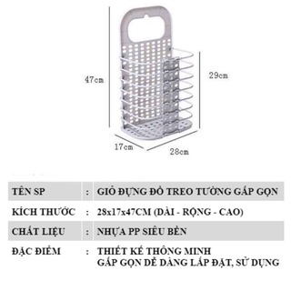 giỏ quần áo gấp gọn cạnh máy giặt,giỏ đựng đồ đa năng
