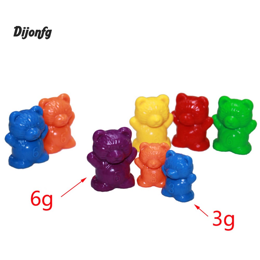 † Di 60 Cái Bộ đếm hình gấu đầy màu sắc Đồ chơi Đếm số Máy trợ giảng trong lớp học