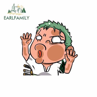 EARLFAMILY 13cm Anime Xe Dán Cho One Piece Hitting Kính Vinyl Decal Chống Thấm Nước JDM VAN Cửa Sổ Máy Tính Ô Tô Bọc