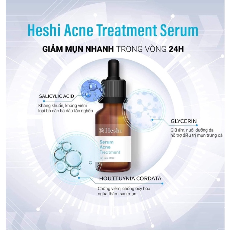 Serum trị mụn Heshi có hiệu quả đối với da mụn lâu năm không?
