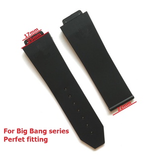 Dây Đeo Đồng Hồ Bằng Silicon Trơn Cho Hublot Big Bang 25*17mm