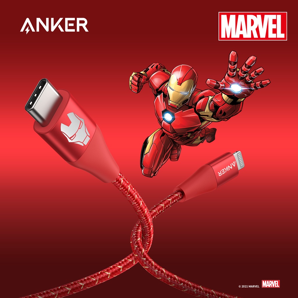 Ảnh Cáp sạc ANKER PowerLine+ II USB-C to Lightning dài 0.9m Phiên bản Marvel - A9548 4