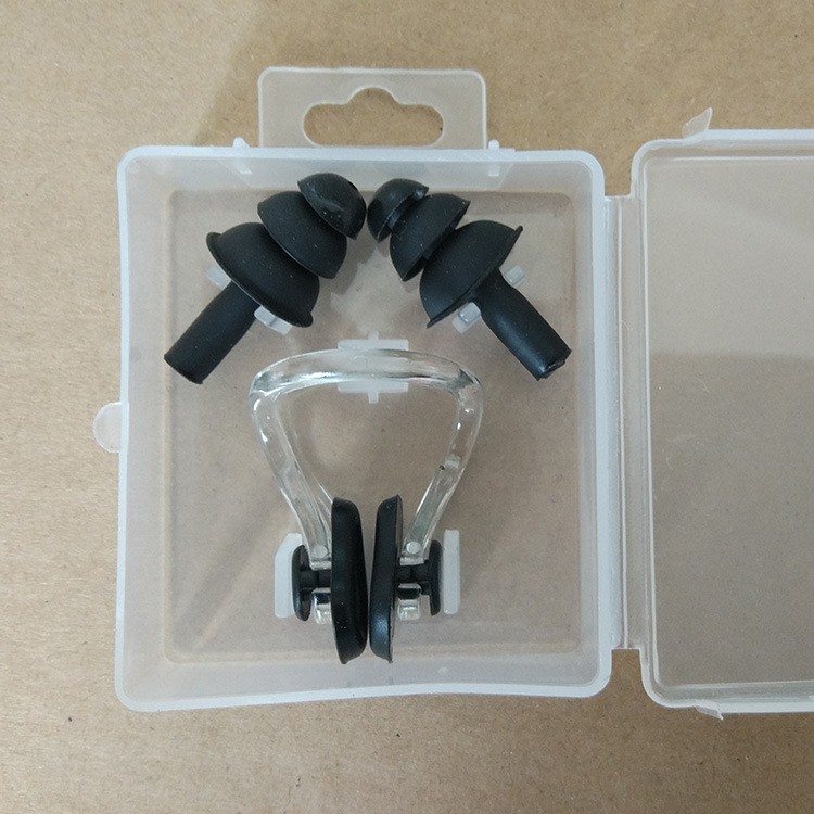 Bộ bịt tai kẹp mũi SPORTY EN nhiều màu kèm hộp đựng, đi bơi lội, lặn biển ngăn nước 100%