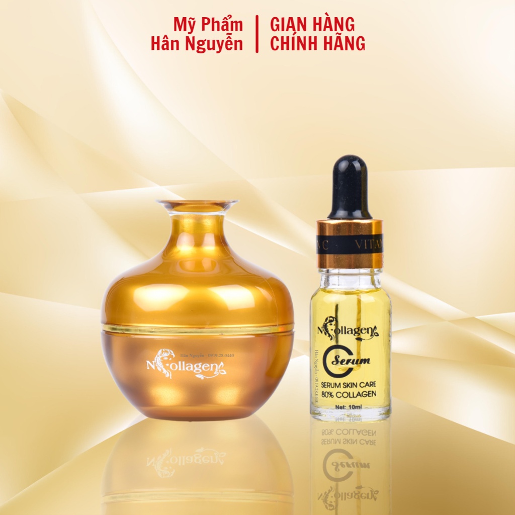 Bộ dưỡng da - Kem face nhân sâm serum c giúp mờ thâm nám tàn nhang N ...