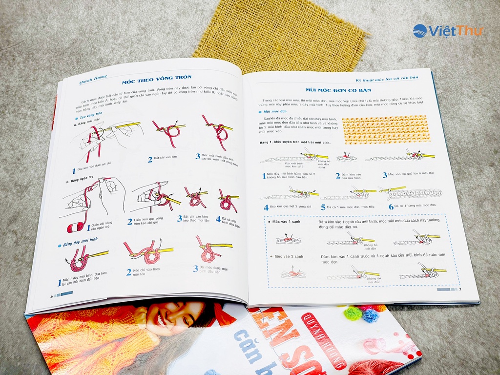 Mô tả Sách - Kỹ Thuật Móc Len Sợi Cơ Bản (Quỳnh Hương) (VT) - 5