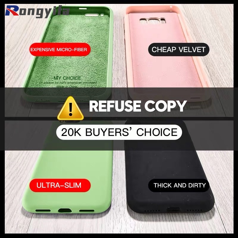 Ốp lưng Samsung Galaxy S10 S9 S8 Plus S10e S9 S9 + Ốp điện thoại Silicon lỏng sang trọng chất lượng cao Vỏ điện thoại bảo vệ chống sốc TPU mềm