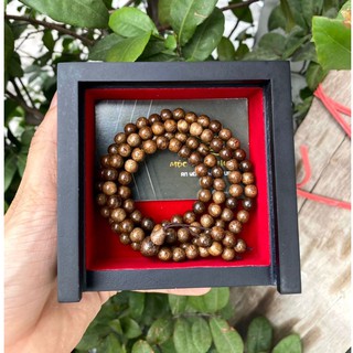 Hộp Gỗ Đen Đựng Vòng Tay, Chuỗi Hạt, Đồ Phong Thủy 10x10x3cm - Mộc Trầm Hương MTH