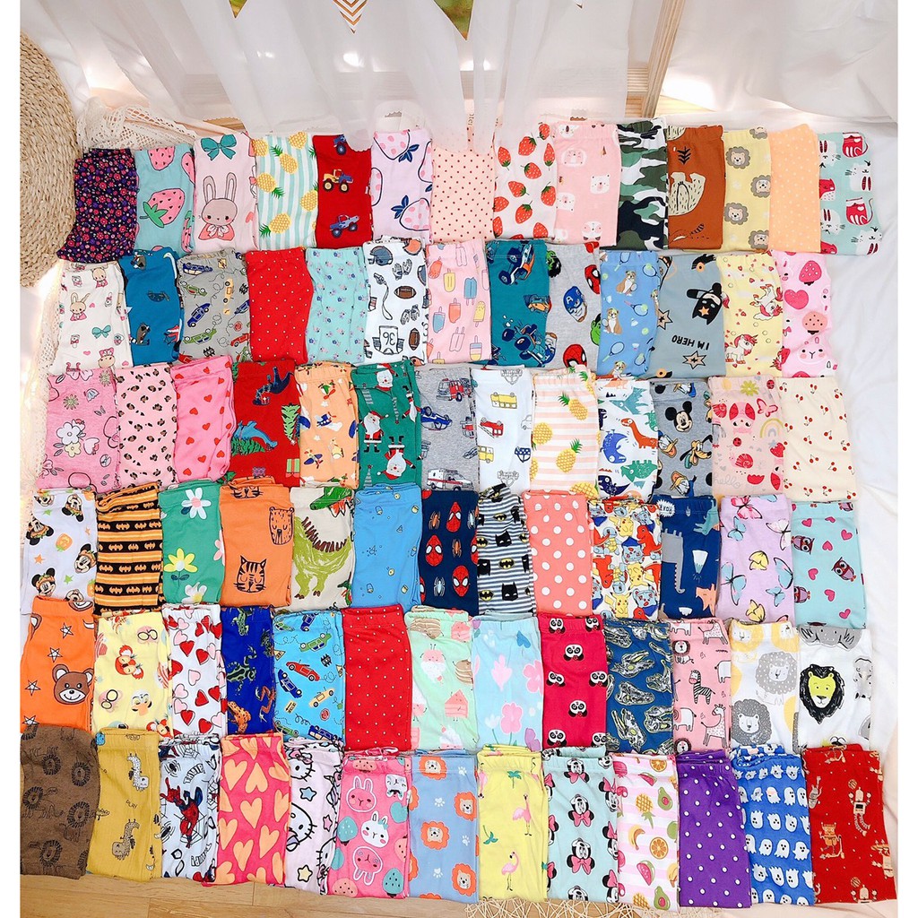Set 5 Chiếc Quần Chục Dài Cotton Chất Đẹp Cho Bé Trai Bé Gái Từ 8 - 18Kg