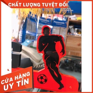 Giá treo huy chương Bóng đá, 58x18cm, Cam tươi chữ đen Đẳng cấp.