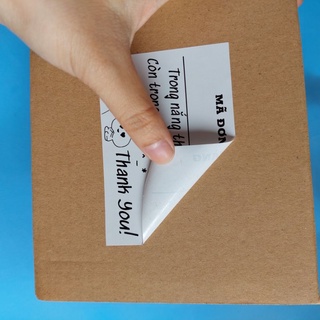 Set 50 tem mã đơn hàng có sẵn keo kích thước 10x7cm