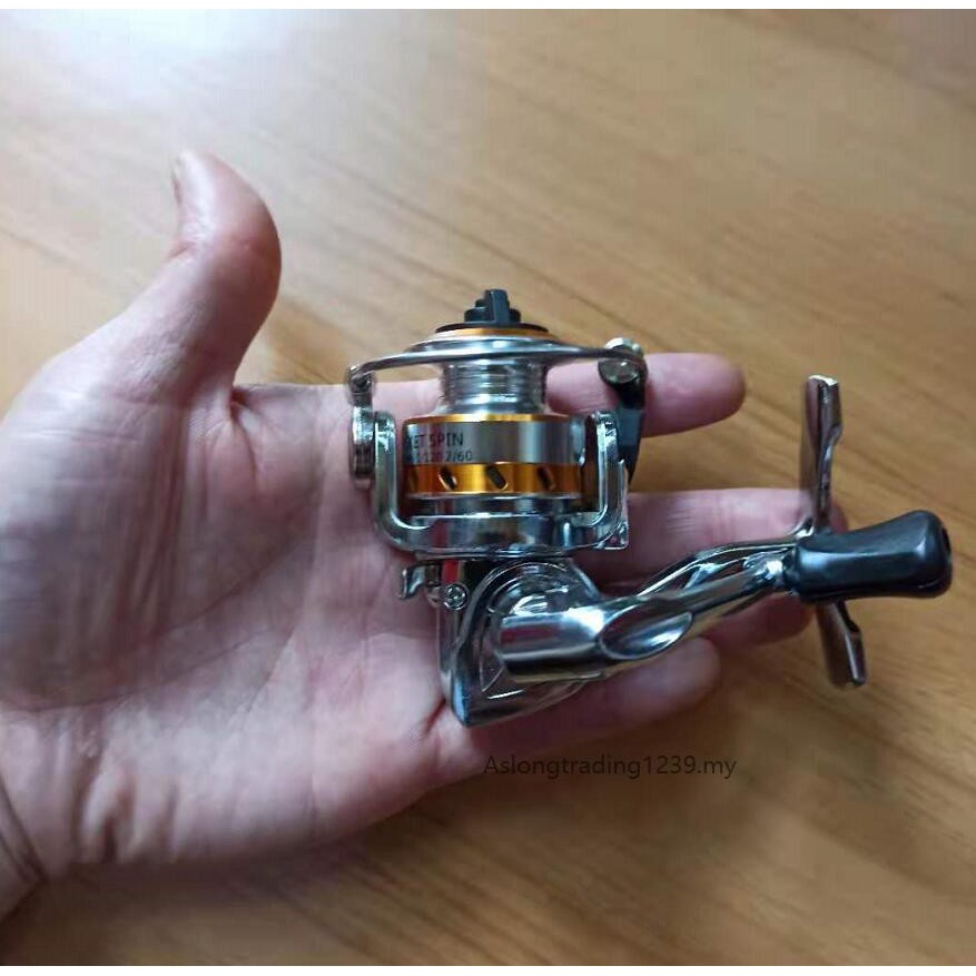 Máy Câu Cá Mini Kim Loại Đầy Đủ Tốt Nhất 500 Kích Thước Cuộn Dây Tất Cả Kim Loại Ống Tay Cầm Thân Băng Bè Dụ Mồi Đúc Bánh Xe Pancing Reels