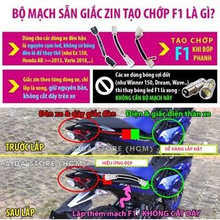 MẠCH STOP F1 Winner X . EX 150- mạch Stop chớp F1 winner X, cáp đèn hậu chớp - winX