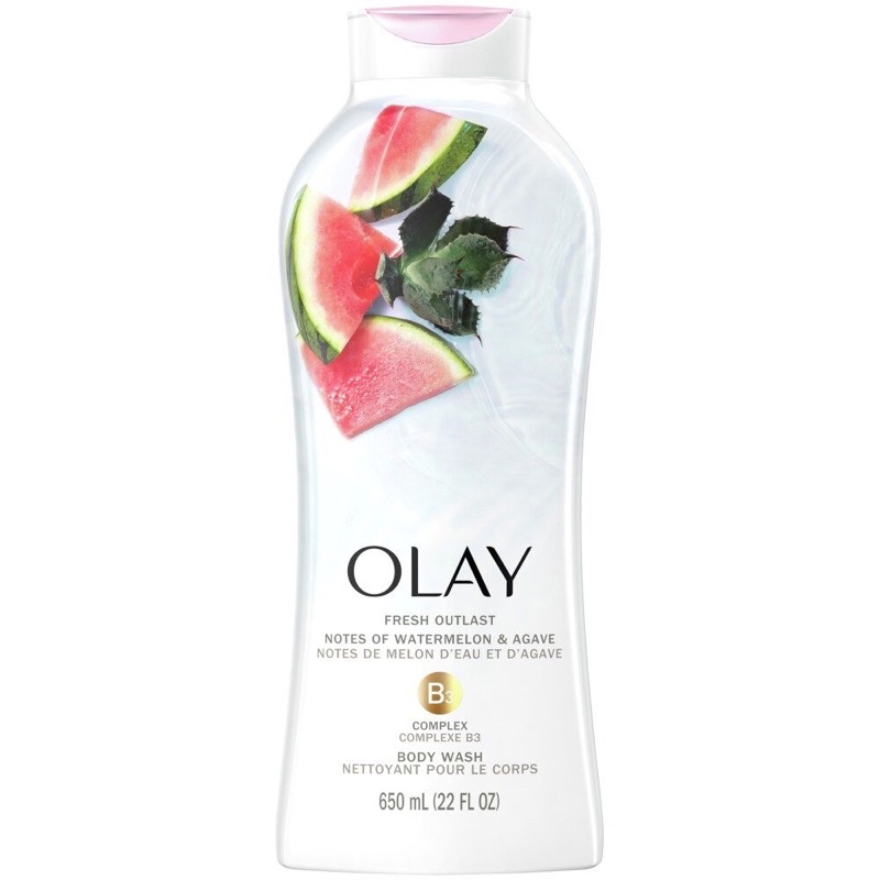 Sữa Tắm Olay Hương Dưa Hấu Fresh Outlast Watermelon Body Wash 650ml