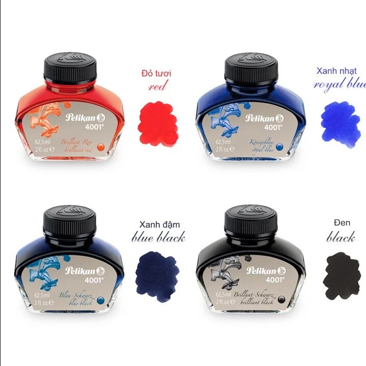 Product image Mực Pelikan 4001, mực Đức , không lắng cặn, dùng viết bút nét thanh, đậm - Loki Kids 1