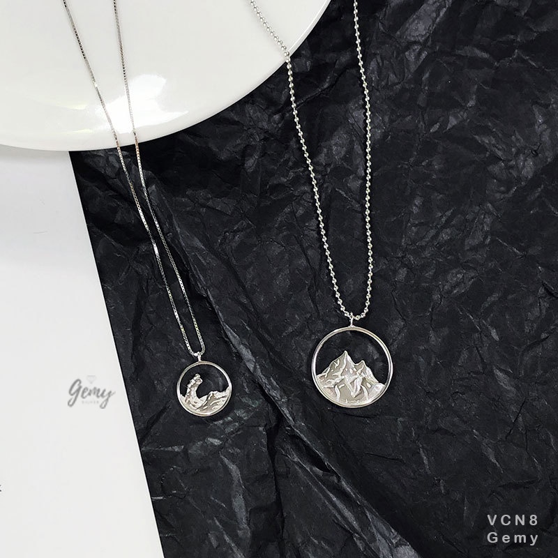 Vòng cổ đôi bạc 925 dây chuyền nam nữ Moutian 2 mẫu mới bạc 925 | GEMY SILVER VCN8