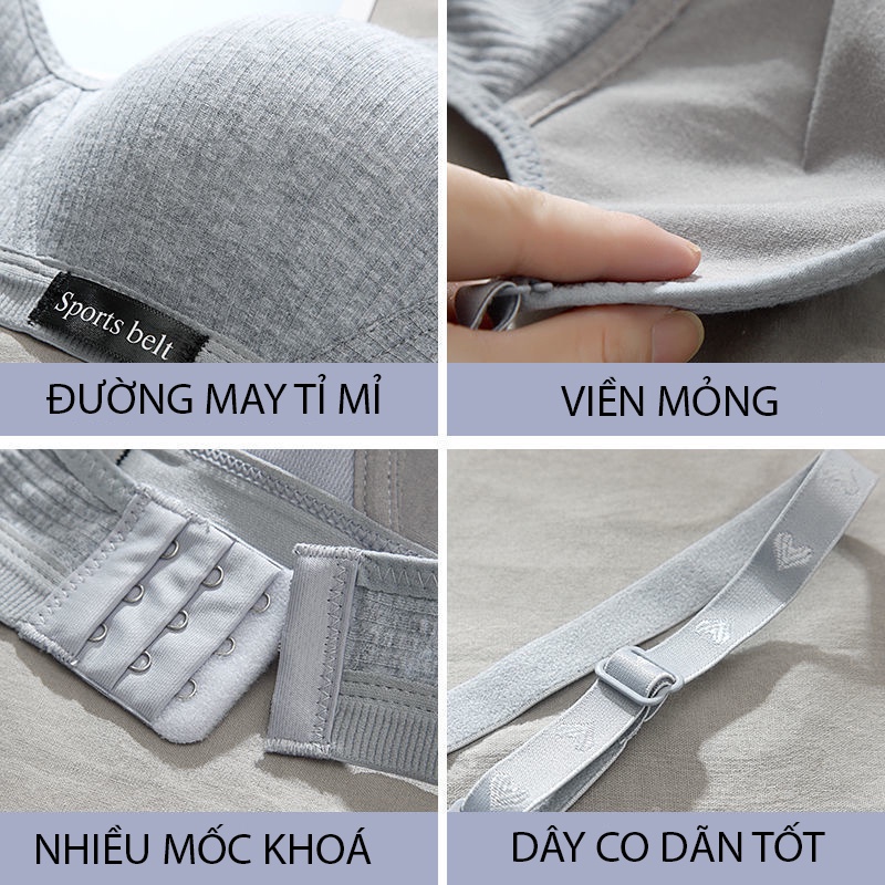 Áo ngực nữ cotton không gọng nâng ngực, áo lót nữ mềm mại thoáng mát tôn vòng 1 gợi cảm mã ANM-01