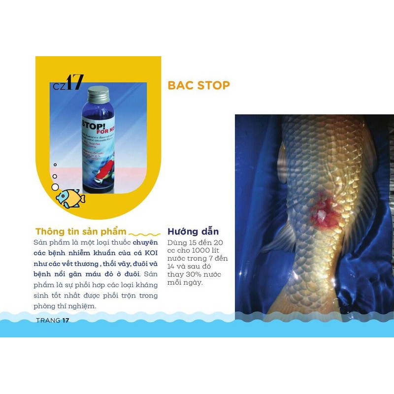 CZ17 - AQUA BACSTOP - CHUYÊN TRỊ CÁC BỆNH NHIỄM KHUẨN CHO CÁ | Shopee ...
