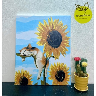 TỔNG HỢP- Tranh tô màu theo số,Tranh sơn dầu số hóa tự tô ĐỘNG VẬT, có khung, kích thước 40x50cm