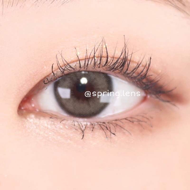 Kính áp tròng NUDE BROWN OLI BROWN (Olivia) nâu xám viền style Hàn 1 tháng | Spring Lens