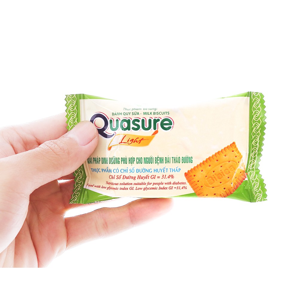 Ảnh Bánh Quy Quasure Light Sữa Bibica 140g - Thực phẩm dành cho người ăn kiêng, tiểu đường 3