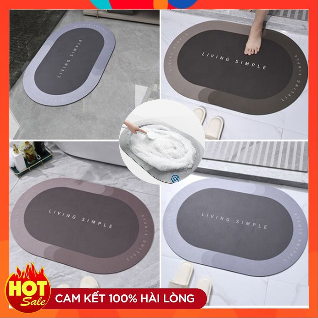 🌈Mua 4 Tặng 1🌈 Tấm thảm trải phòng cửa vệ sinh Vân Đá Home (60x40cm)