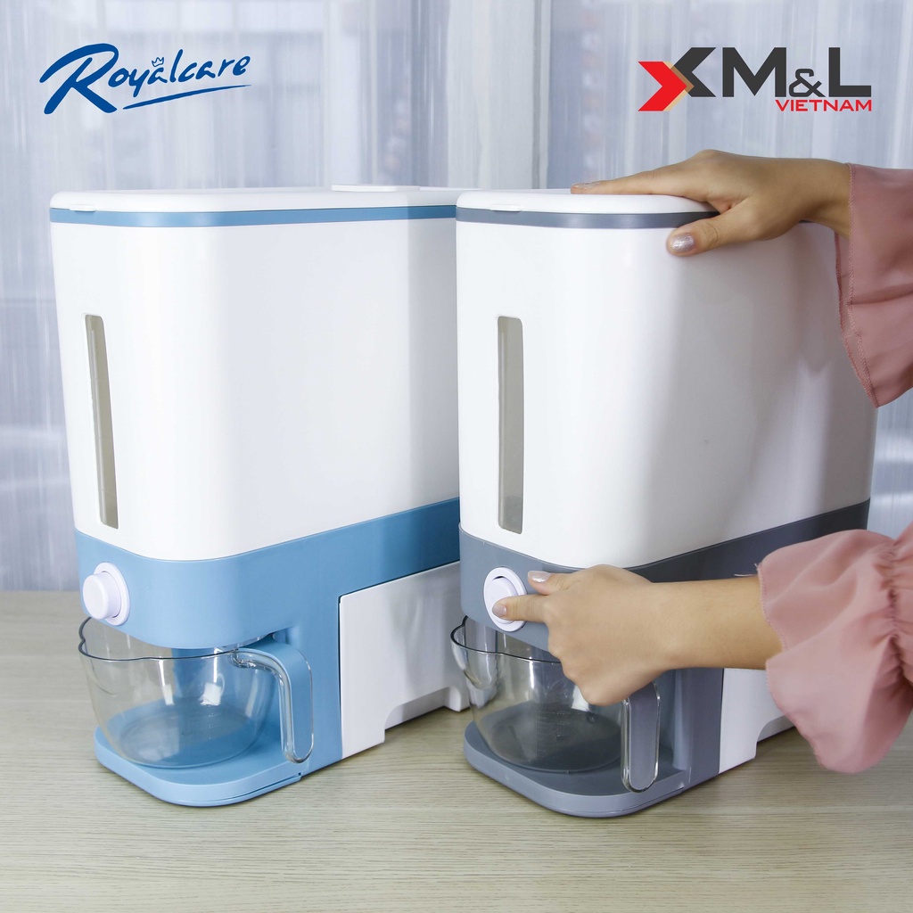 Thùng đựng gạo thông minh M&L - bao gồm khay đựng ngũ cốc - chống ẩm mốc côn trùng - loại dày, xịn