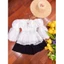 Set Tơ Trễ Vai Tay bồng mix quần