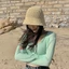 THEGIRL8B Mũ Rơm Nữ Có Thể Gập Lại Màu Trơn Ngọt Ngào Thanh Lịch Tấm Che Nắng Mới Mũ Đi Biển