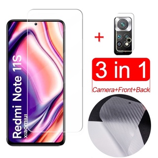 Kính Cường Lực 3 Trong 1 Bảo Vệ Màn Hình Cho Xiaomi Redmi Note 11s 11 10 5G 9s 9 Pro Max 10s Pro+