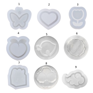 Khuôn Silicone Hình Trái Tim / Bướm Phối Cát Chảy Làm Trang Sức Thủ Công DIY