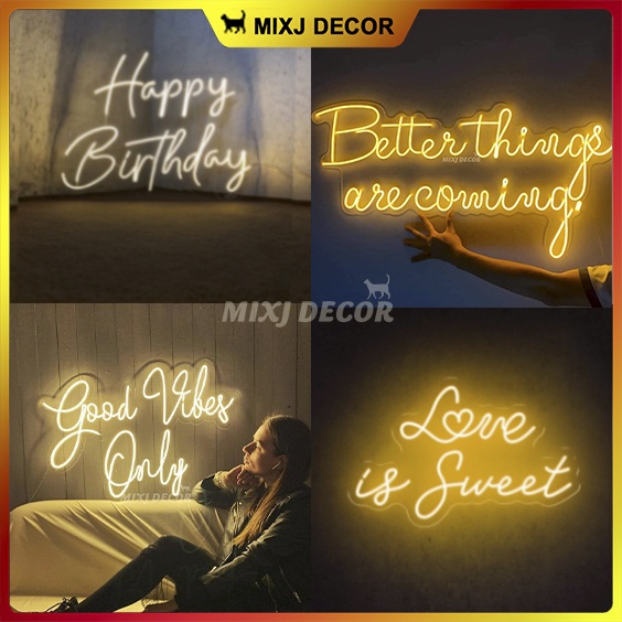 [Mã MIXJSALE1-GIẢM 15K] Đèn Decor Neon Chữ Đẹp, MẪU CHỮ ĐA DẠNG, Led ...