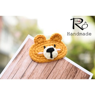 Kẹp tóc gấu bông babe dễ thương cho nữ và bé gái 5cm |Cặp tóc mái len Handmade đẹp |Shop Rô Handmade